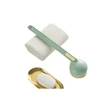 Зеленая двухцветная длинная щетка для душа с ручкой, натуральные щетинки: 3 штуки