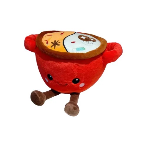 Lionf Веселье Томат Dual Отделение Хотпот с Гриб Суп Pot Плюшевый Брелок 12 см Длина Тела