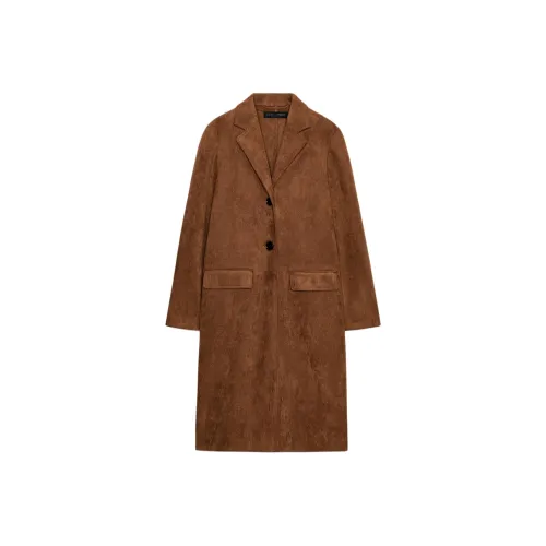 ZARA Табак Коричневый Женское Пальто