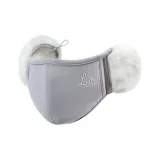 Светло-серый [Наушники с меховыми капюшонами 2-в-1]