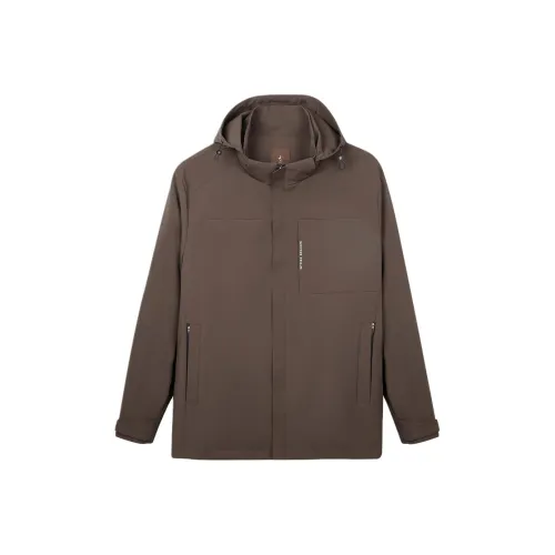 Wit Коричневый Мужские Куртки