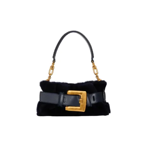 BALMAIN Sheepskin Сумка через плечо Мини Женская Морской Синий