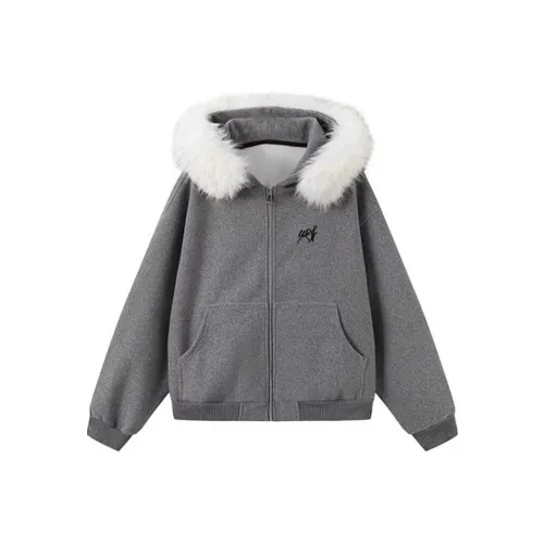 SONGXIER Серый с флисовой подкладкой унисекс свитшоты