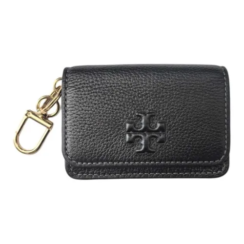 TORY BURCH THEA Коровья кожа Держатель для карт Унисекс Черный