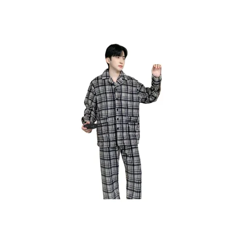 Cotton Gene Клетчатый Мужской Пижамный Комплект