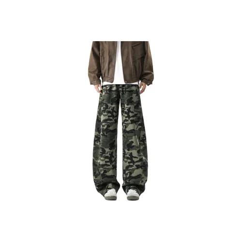 DESSO Army Green Unisex Casual Pants DESSO Армейские зеленые унисекс повседневные штаны