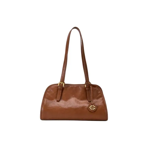 CNC Коровья кожа Сумка на плечо Женская Кофейная