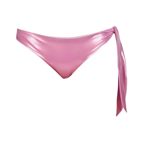 PINKO Wet Текстурированный Ламинат Бикини Низ Плавки Женские Розовый