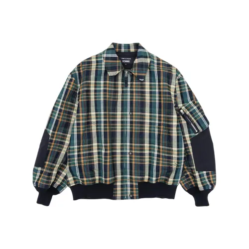 COMME Des GARCONS HOMME PLUS Хлопок лен клетка тройной слой куртка куртки и пальто мужской