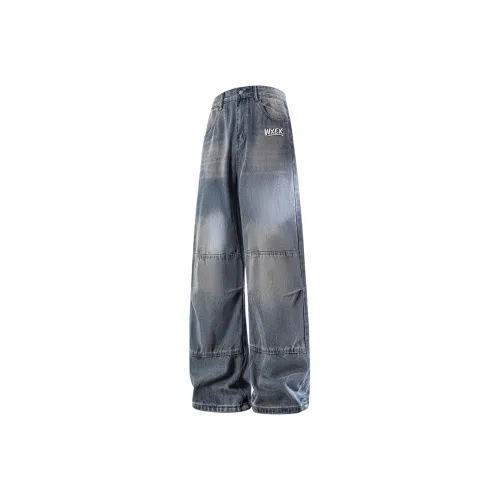 WXEX Синий Унисекс Джинсы