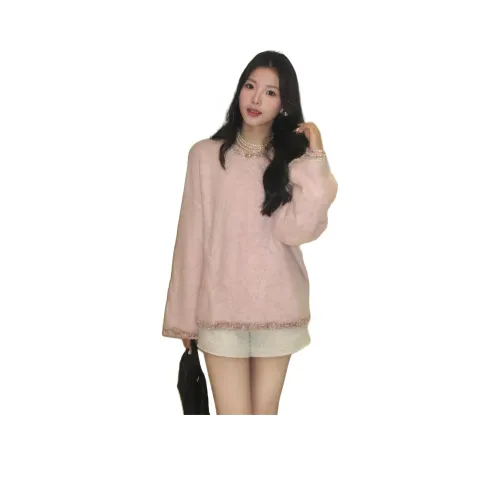 Mu Xiao Xin Розовый Бесплатная доставка с бренд наклейкой Женская трикотаж