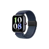 Темно-синий, магнитная застежка, нейлоновая ткань, вязаный ремешок, черная пряжка