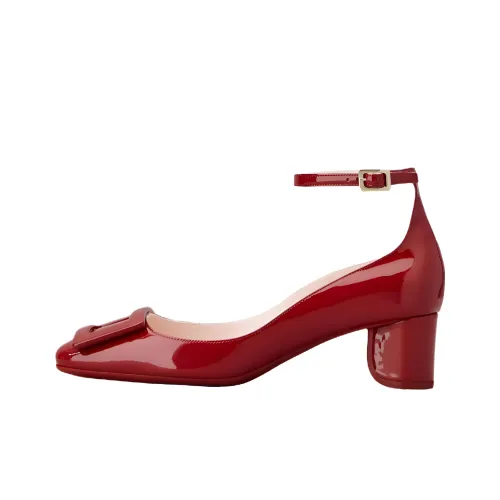 Roger Vivier Грубый каблук Высокие каблуки 4,5 см Женские Красный