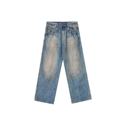 HUNZHI Джинсы унисекс синий цвет