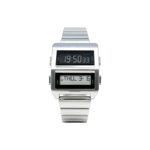 SUPEROKAZ Электронный механизм металл ремешок часы унисекс черный циферблат