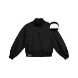 Черный лайнер [Термический облегающий крой пальто]