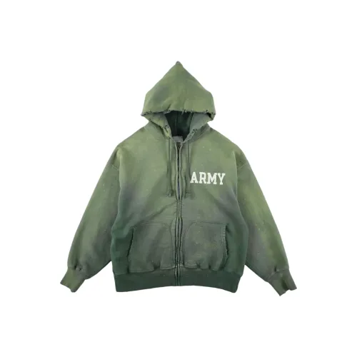 Bowwow Fw25 Army ZIP Толстовка AGED Свитшот Унисекс