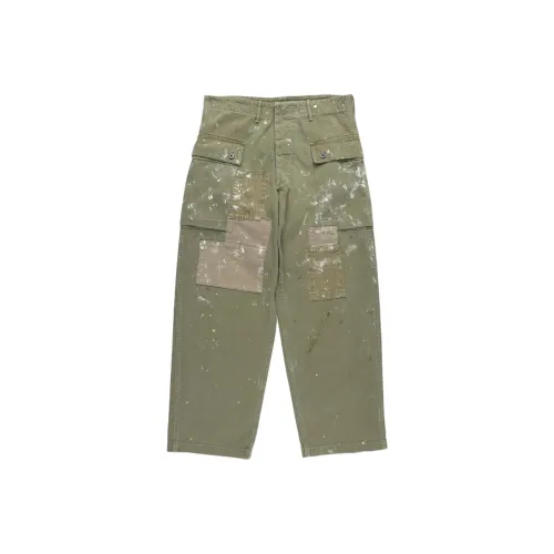 Bowwow Fw25 Краска STAINED USMC P 44 HBT ТРОУЗЫ Джинсы Унисекс