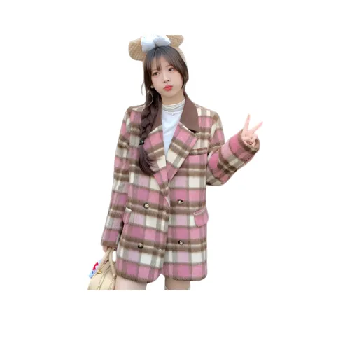 ZEKIKO STUDIO Pink Women's Coat ZEKIKO STUDIO Розовый Женский Пальто