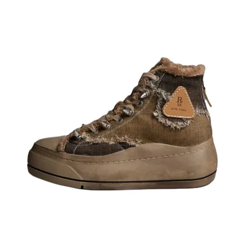 R13 Kurt Высокие Кроссовки для скейтбординга Женские Коричневые