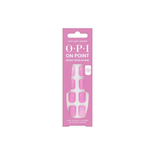 OPI Lucky Lavender False Nail Square Light Purple Solid Color