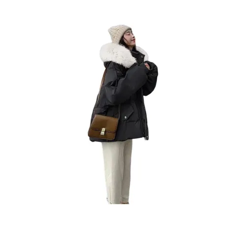 ZVJH Черный Женский пуховик