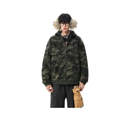TUOFEI Army Green Camouflage Унисекс Куртки