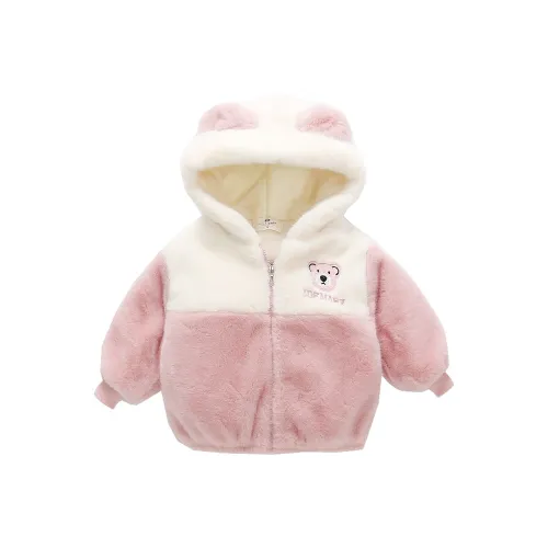 SHIBU Coke Глаза Медвежонок Норковый мех Свитер Розовый Детский сад Утеплённые куртки