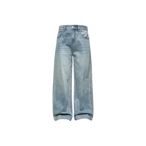 UKTK Светлый Винтажный Синий Мужские Джинсы