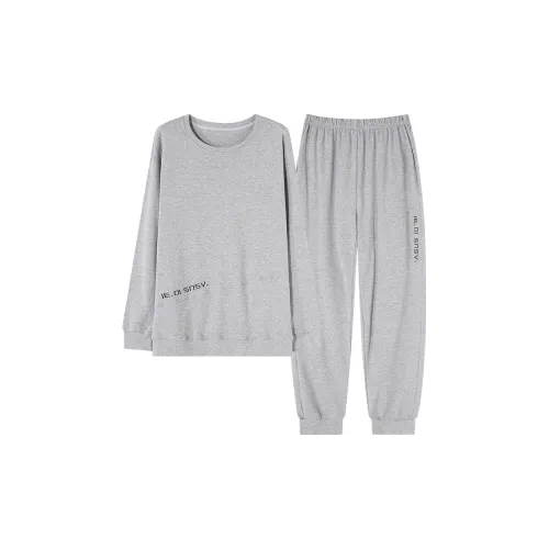 MADALLO Light Gray Men's Pajama Sets