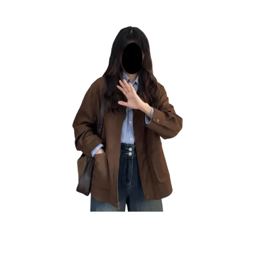 SHOP [Кофе] Подарок Бренд Наклеенный Женские Куртки