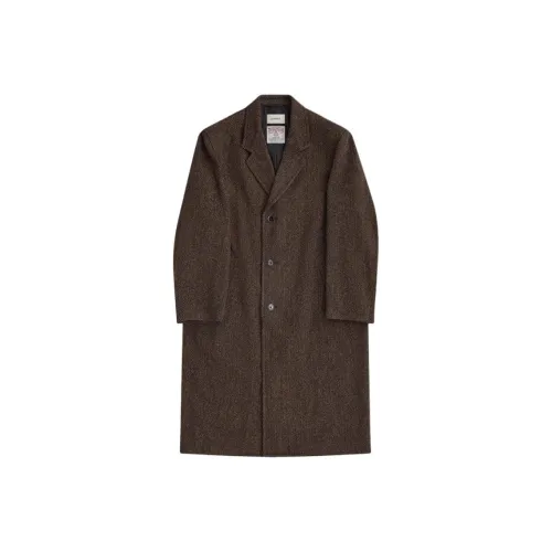 Lemaire Черное Коричневое Мужское Пальто