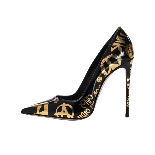 Le Silla Низкий каблук Высокий каблук 12 см Женский Черный Золото