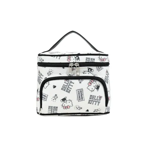 Sanrio Hello Kitty Холст Путешествие Сумка для хранения Женские Черный Белый