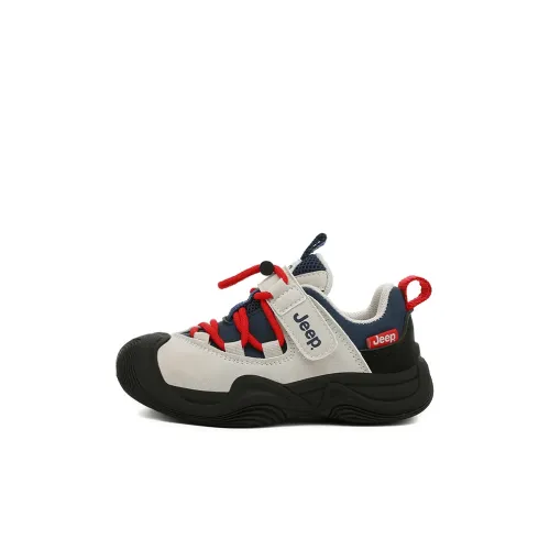 Jeep Endless Run Collection Амортизация Устойчивый к истиранию Дышащий Низкий Верх Повседневная обувь Серый Синий Красный Детский