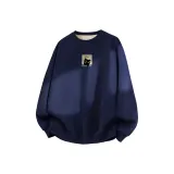 [Thickened и с флисовой подкладкой] Темно-синий Синий (Логотип центрального черного кота UDA)