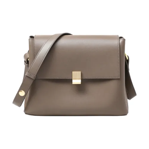 Younger Song Сумка через плечо из коровьей кожи стандартная женская цвет темно-чайный коричневый