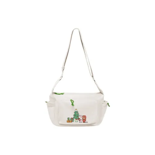 LINE FRIENDS Полиэстер Сумка через плечо Стандартная Унисекс Экрю Синий Зеленый