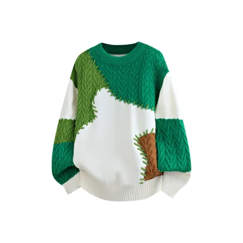 TSGM Круглый вырез Вязаная модель Свитер Унисекс