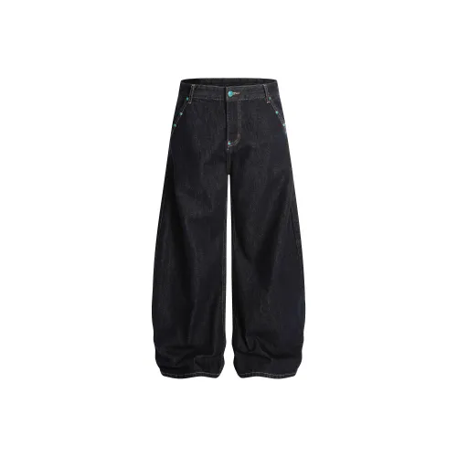 FDYZ Черные Унисекс Джинсы