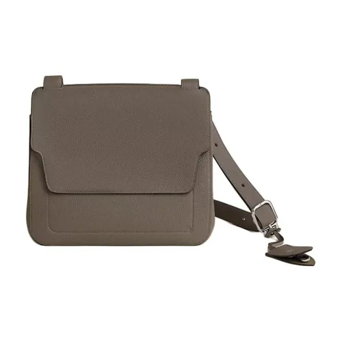 HERMES Mali Selle Коровья кожа Togo Сумка через плечо Маленькая Мужская 8F Gris Étain Олово-серый