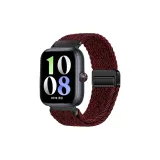 [Металл Красный] Магнитная застежка Нейлоновая ткань Вязаный ремешок Черная пряжка