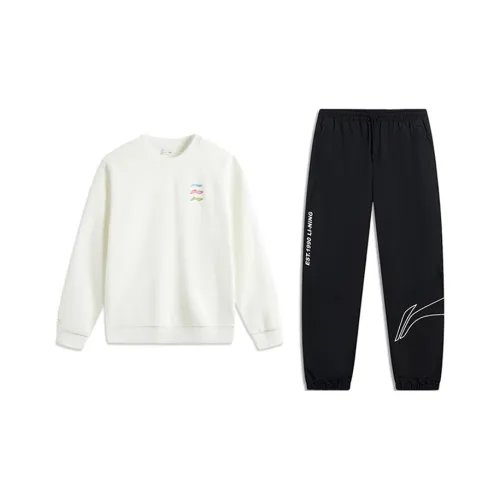 Лайнер Повседневная Спортивная Одежда Унисекс Milky Белый+Черный