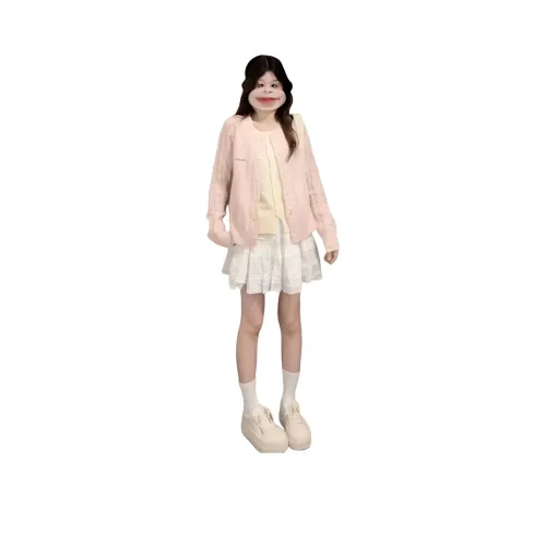 LANGQING [Розовый] Бесплатно с Wangqing Бренд Наклеенный Женский Трикотаж