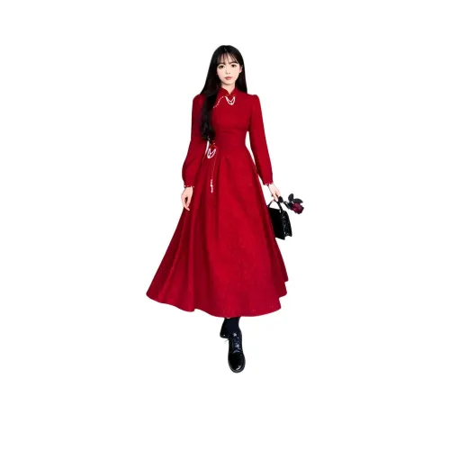 Genius Pooh Длинное платье с длинными рукавами женское