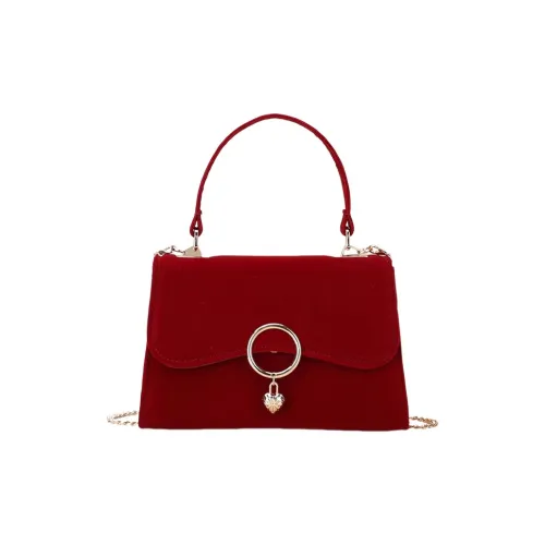 Younger Song Замша Сумка Стандартная Женская Бордовая