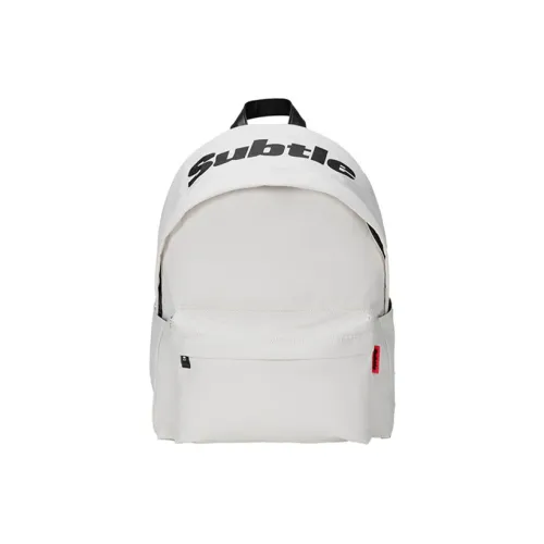 Тонкий нейлоновый рюкзак большой унисекс цвет экрю