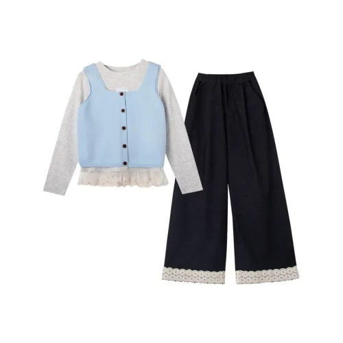 MILING Жилет Базовый слой + Брюки Комплект из трех предметов KIDS Повседневная Спортивная одежда