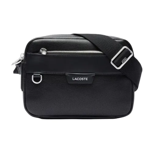 Сумка через плечо из смешанного материала LACOSTE Collaboration среднего размера мужская черная