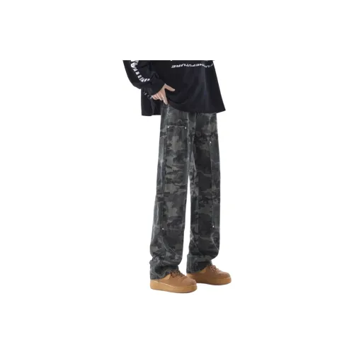 GEOGRE ALEX Камуфляж с флисовой подкладкой мужские карго-брюки